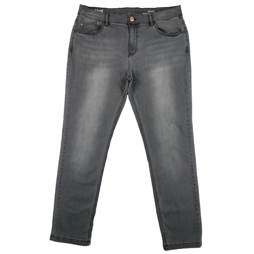 Mugsy Beans Jeans Straight Leg Stretch Denim Men's 36 x 32  Gray
